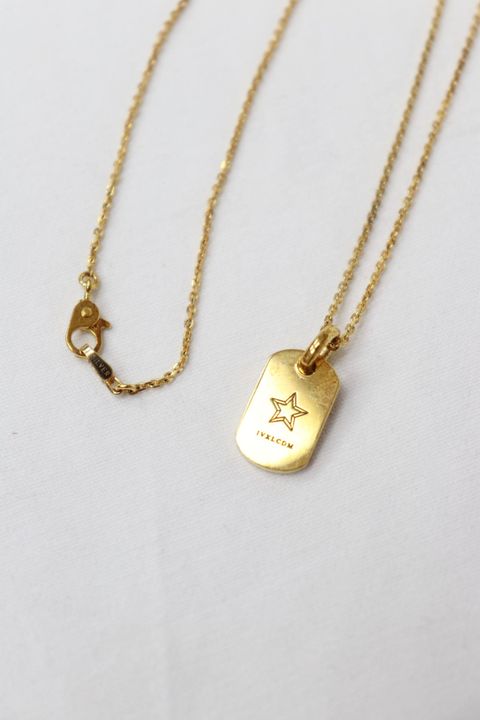 SMALL TAG PENDANT/GOLD/STAR