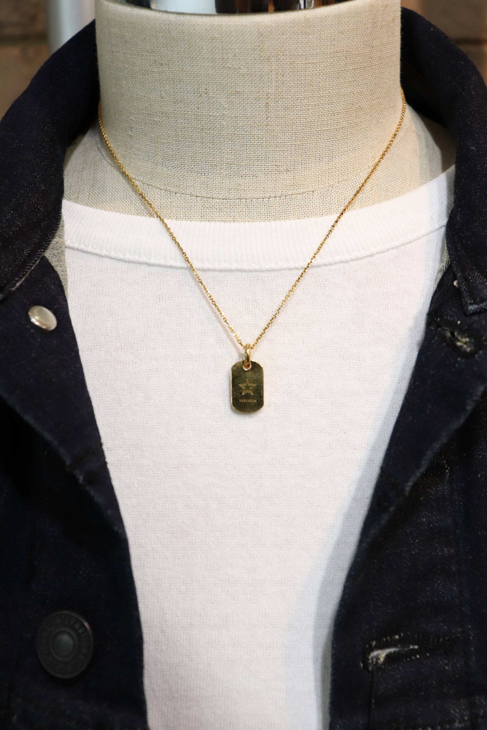 SMALL TAG PENDANT/GOLD/STAR