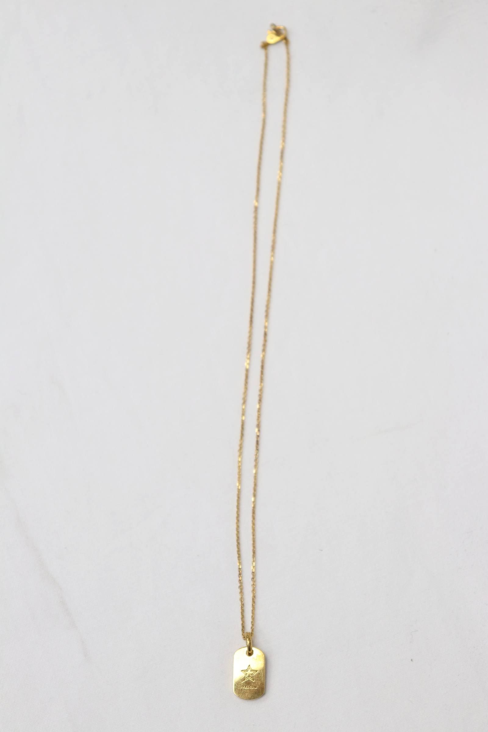 SMALL TAG PENDANT/GOLD/STAR