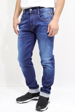 【REPLAY】ANBASS 11.5OZ HYPERFLEX サーフブルーインディゴストレッチデニム