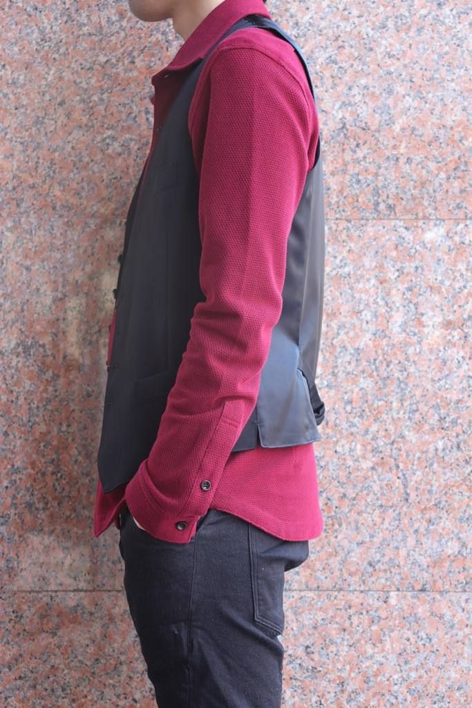Vest ベスト GabadineStretch / Black 【kiryuyrik】