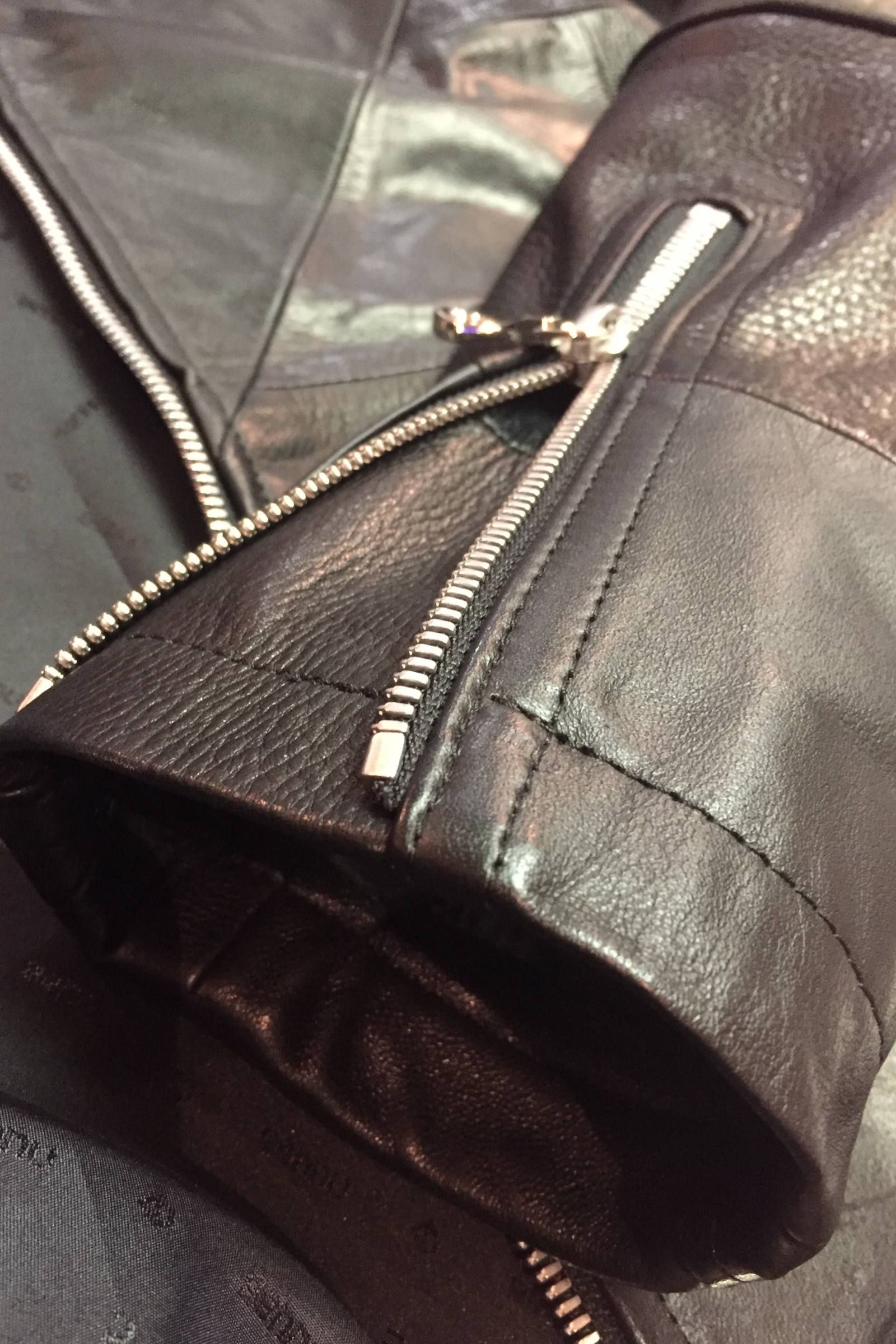Patchwork Leather Double Rider’s Jacket 黒 【Bennu】