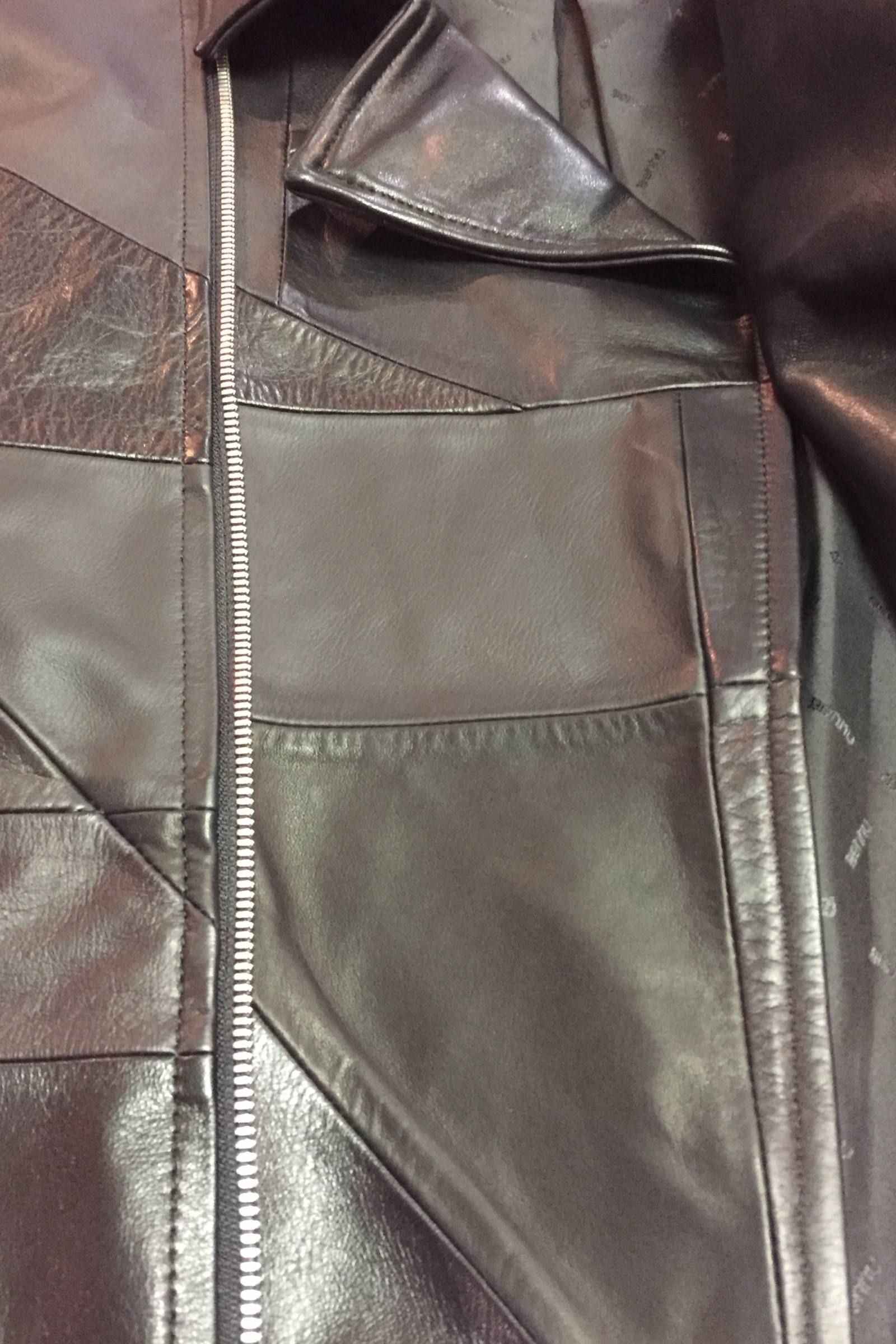 Patchwork Leather Double Rider’s Jacket 黒 【Bennu】