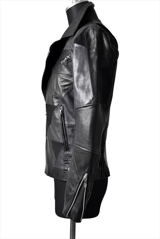 2024特集 BENNU/Patchwork Leather Jacket Riders レザージャケット 