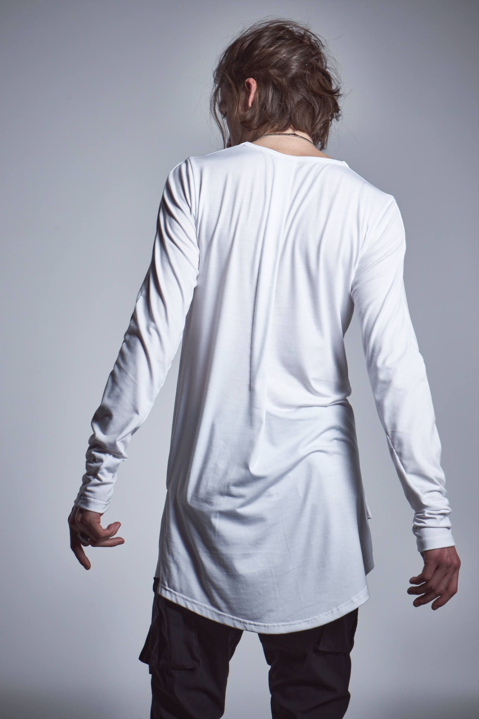【6月入荷予定】 Loose Long Sleeve T-Shirts ホワイト 【kiryuyrik】予約