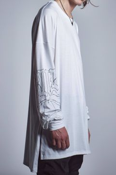 【6月入荷予定】 Loose Long Sleeve T-Shirts ホワイト 【kiryuyrik】予約