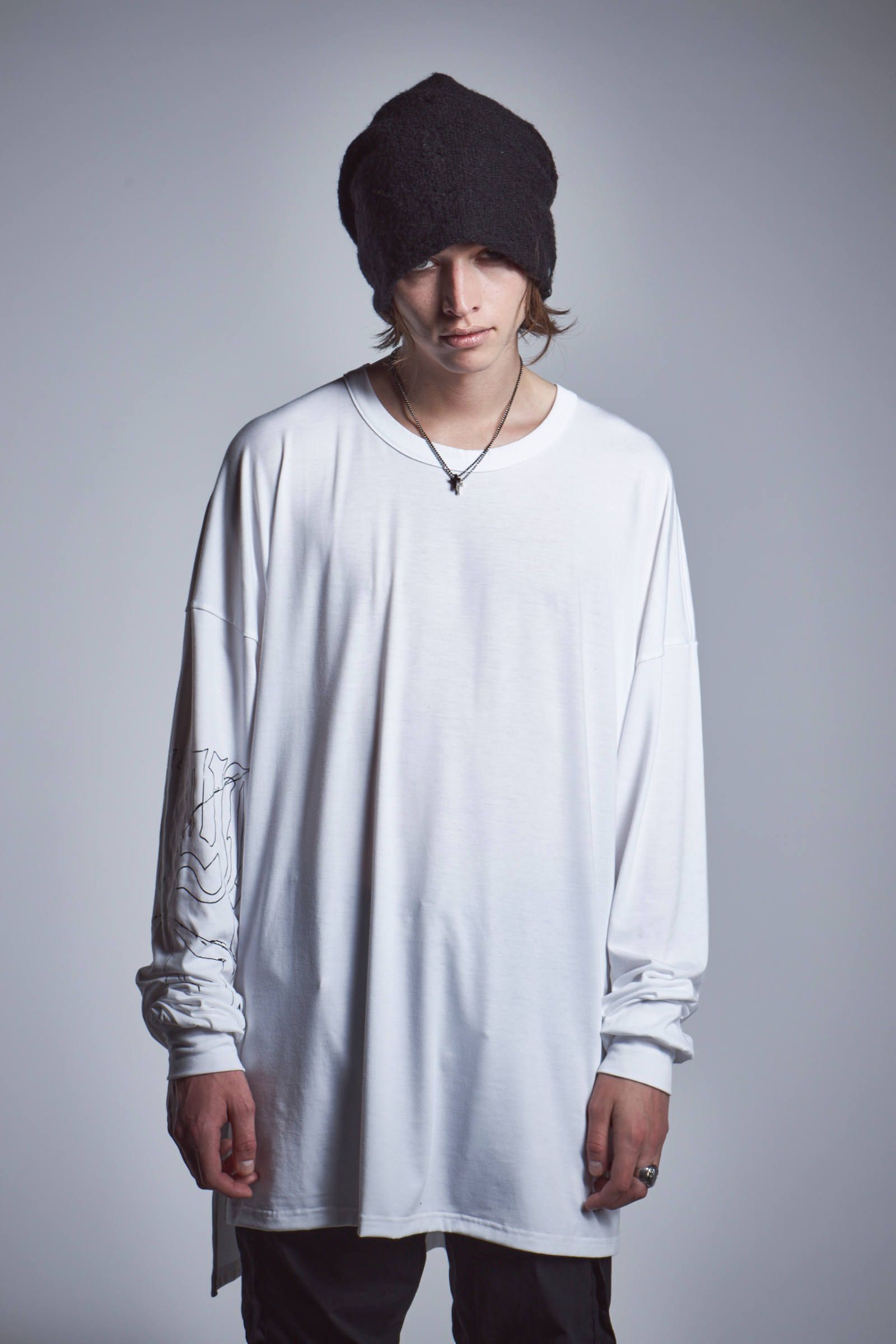 【6月入荷予定】 Loose Long Sleeve T-Shirts ホワイト 【kiryuyrik】予約