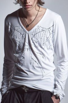 【6月入荷予定】 V Neck T-Shirts ホワイト 【kiryuyrik】予約