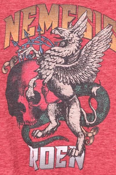 NEMESIS HALF SLEEVE T / レッド 【Roen】