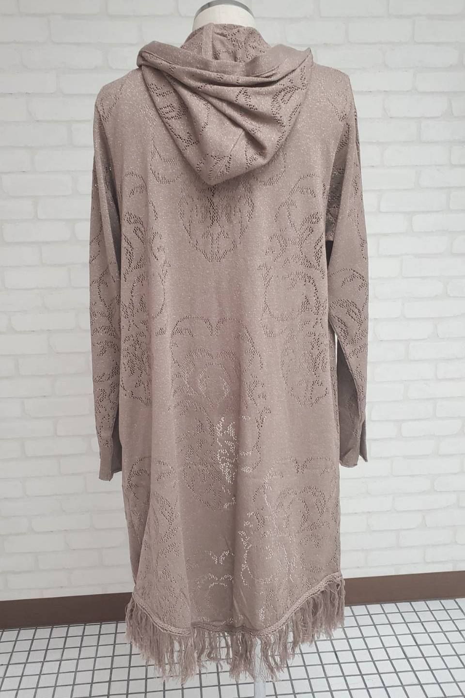 TRAIBLE SKULL MESH GAWN フードガウン/ BEIGE 【Roen】