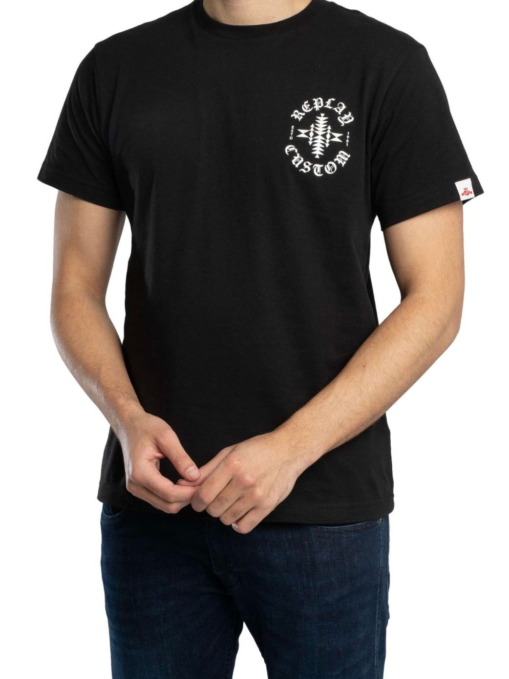 T-SHIRT フロントバックグラフィックTシャツBLACK 【REPLAY】