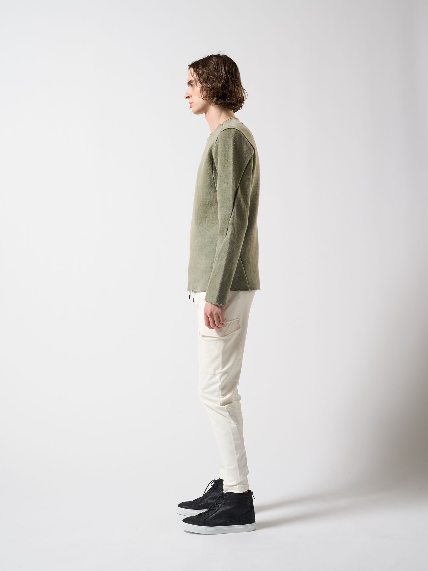 【予約品】 double face hard sweat / スウェット / ダスティオリーブ
