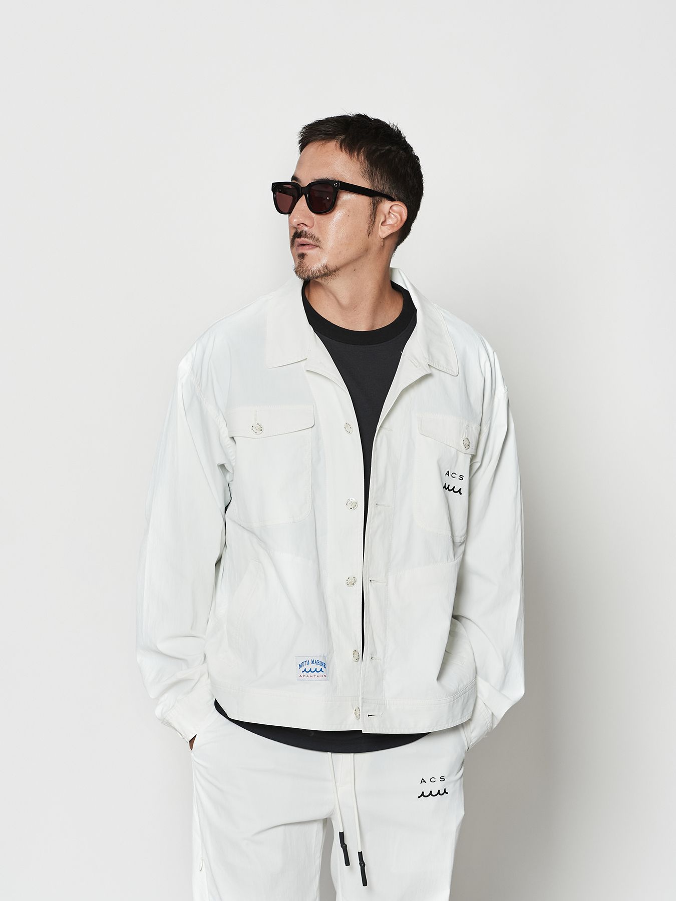 【予約品 10月9日(木) 締切】muta Trucker Jacket / トラッカージャケット / ホワイト【Acanthus × muta MARINE】