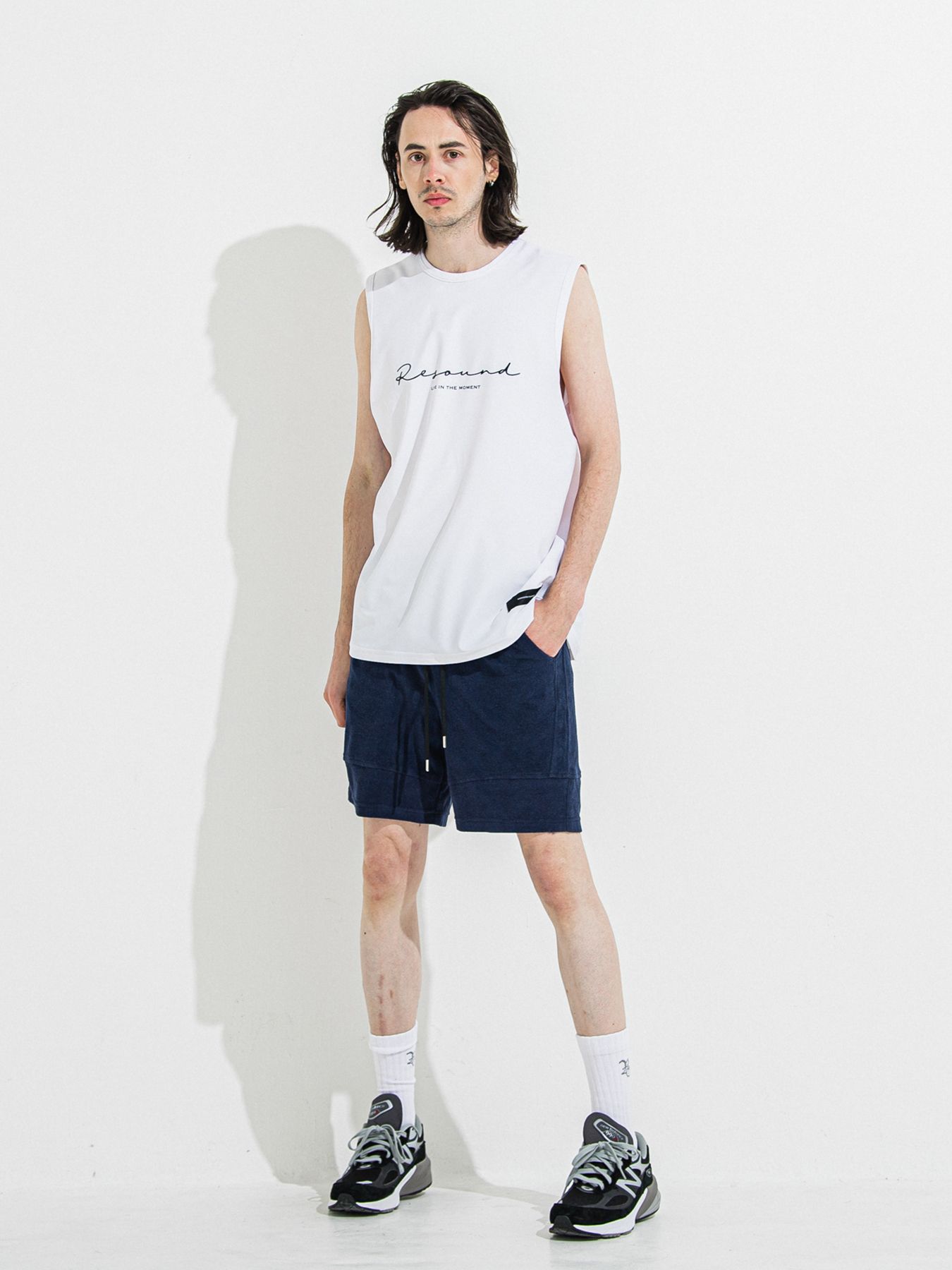 【予約品 】RASH OVER NO SLEEVE / ラッシュガード オーバーサイズノースリーブ / IDホワイト