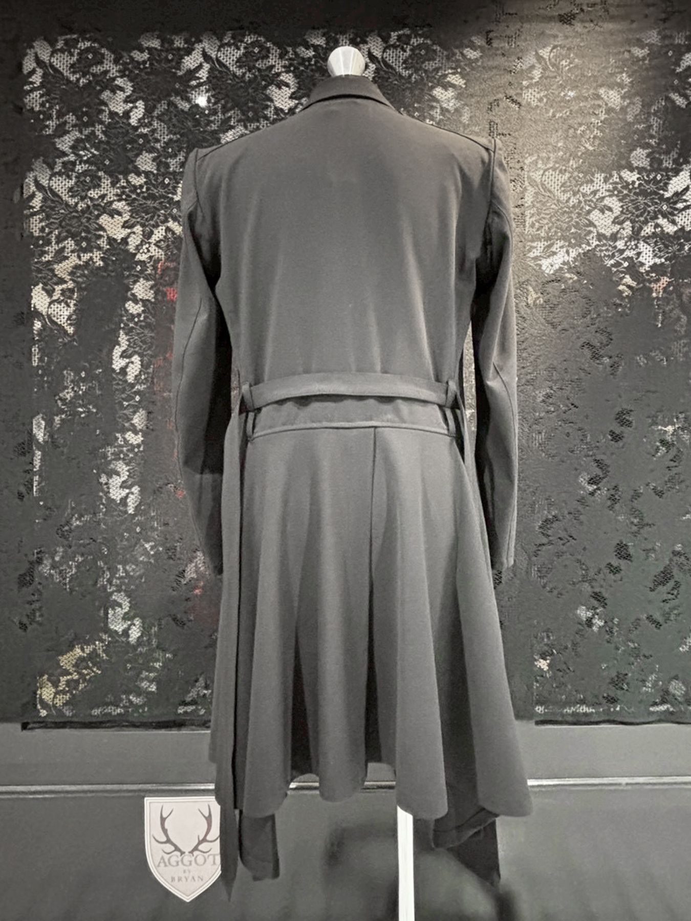 【予約品 1月4日(日) 締切】Goth Flare Jacket / ゴスフレアジャケット チェーン付きボタン / ブラック