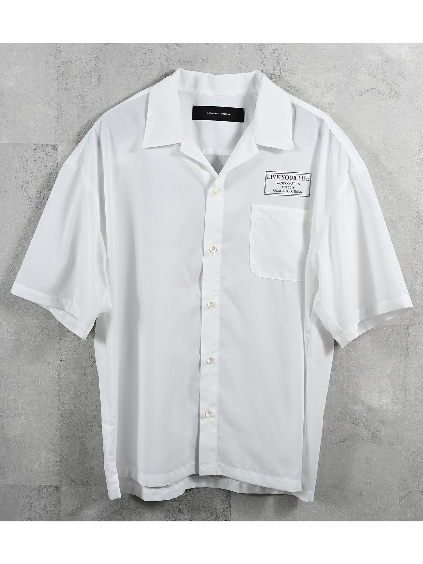 【予約品 】ZACK HALF SHIRT / ザックハーフスリーブシャツ / ホワイトプリント