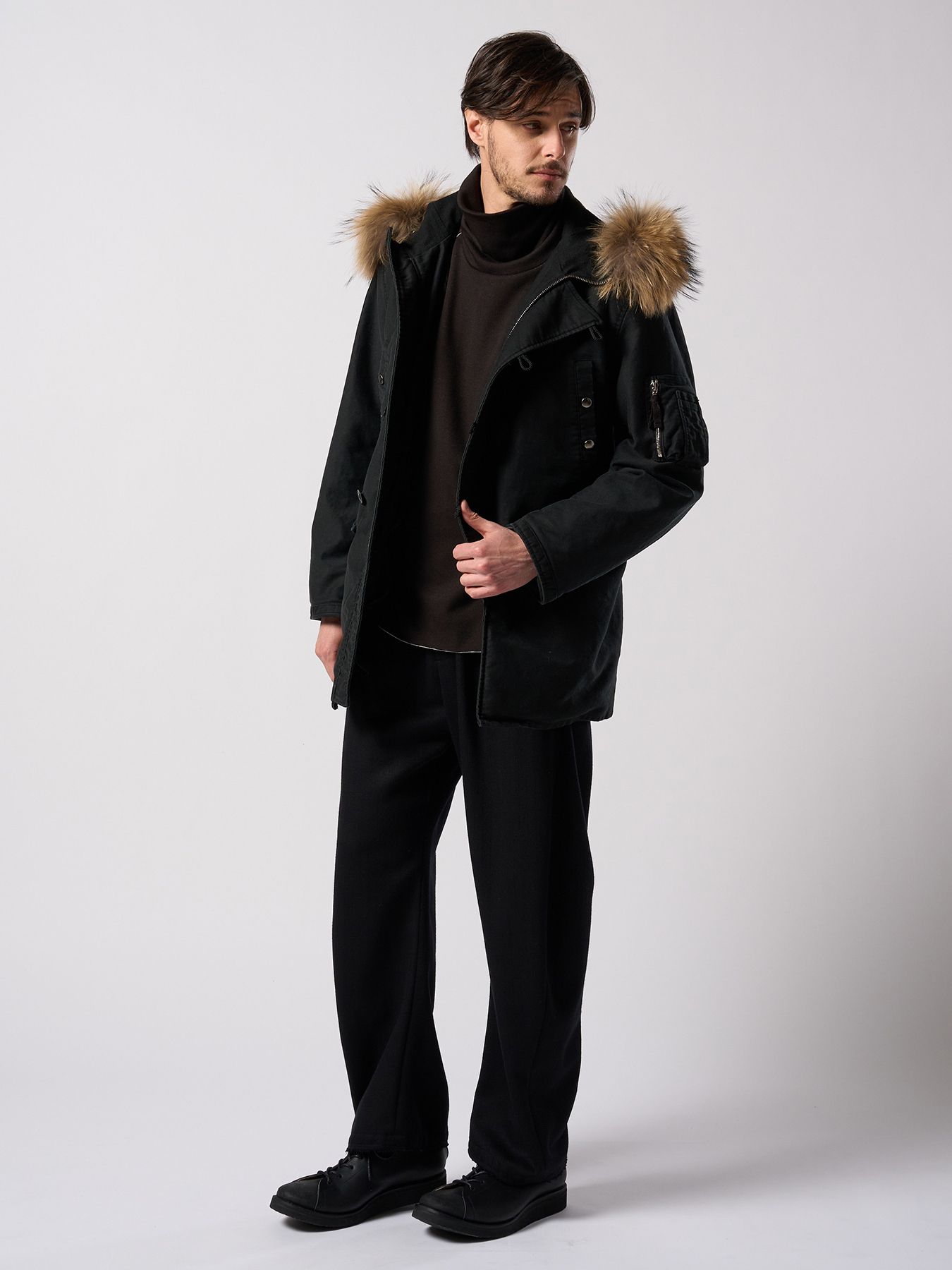 【予約品 4月19日(日) 18時締切】modern lineman boots / カウレザー モダン ラインマンブーツ / ブラック