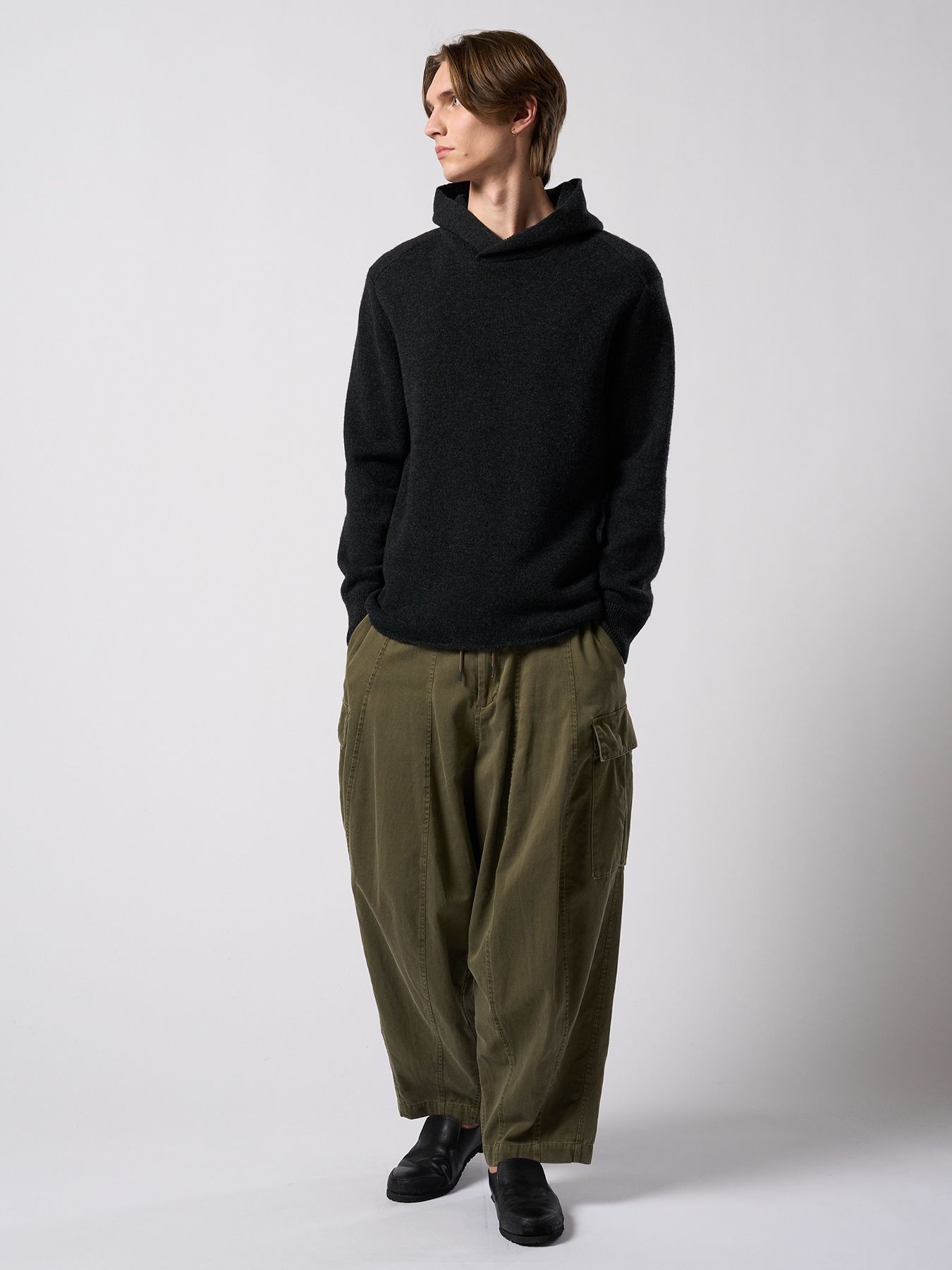 【予約品 4月19日(日) 18時締切】back pile hoodie / バックパイル フーディ / ブラック