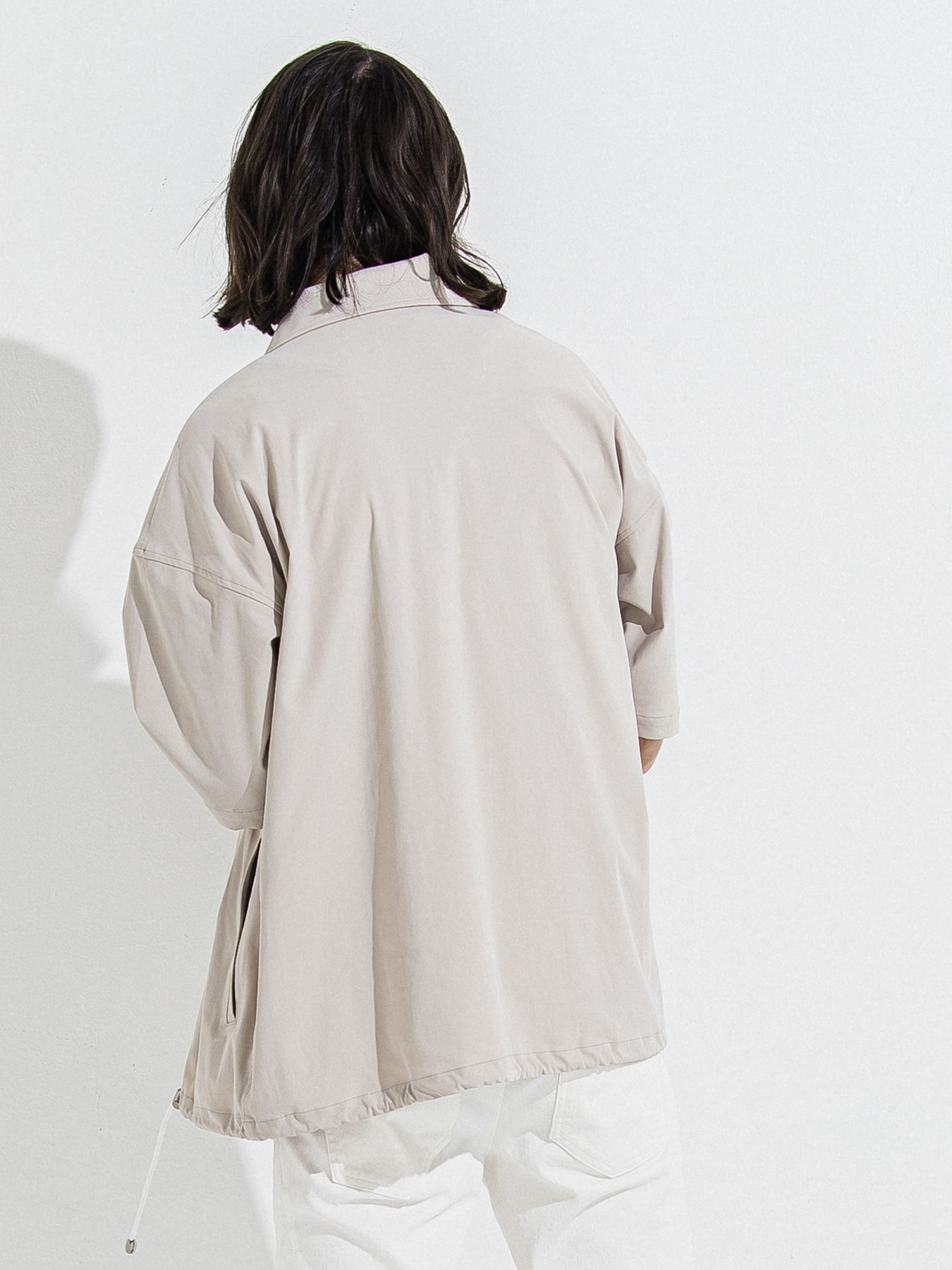 【予約品 】NYLON HALF COACH JACKET / グレージュ