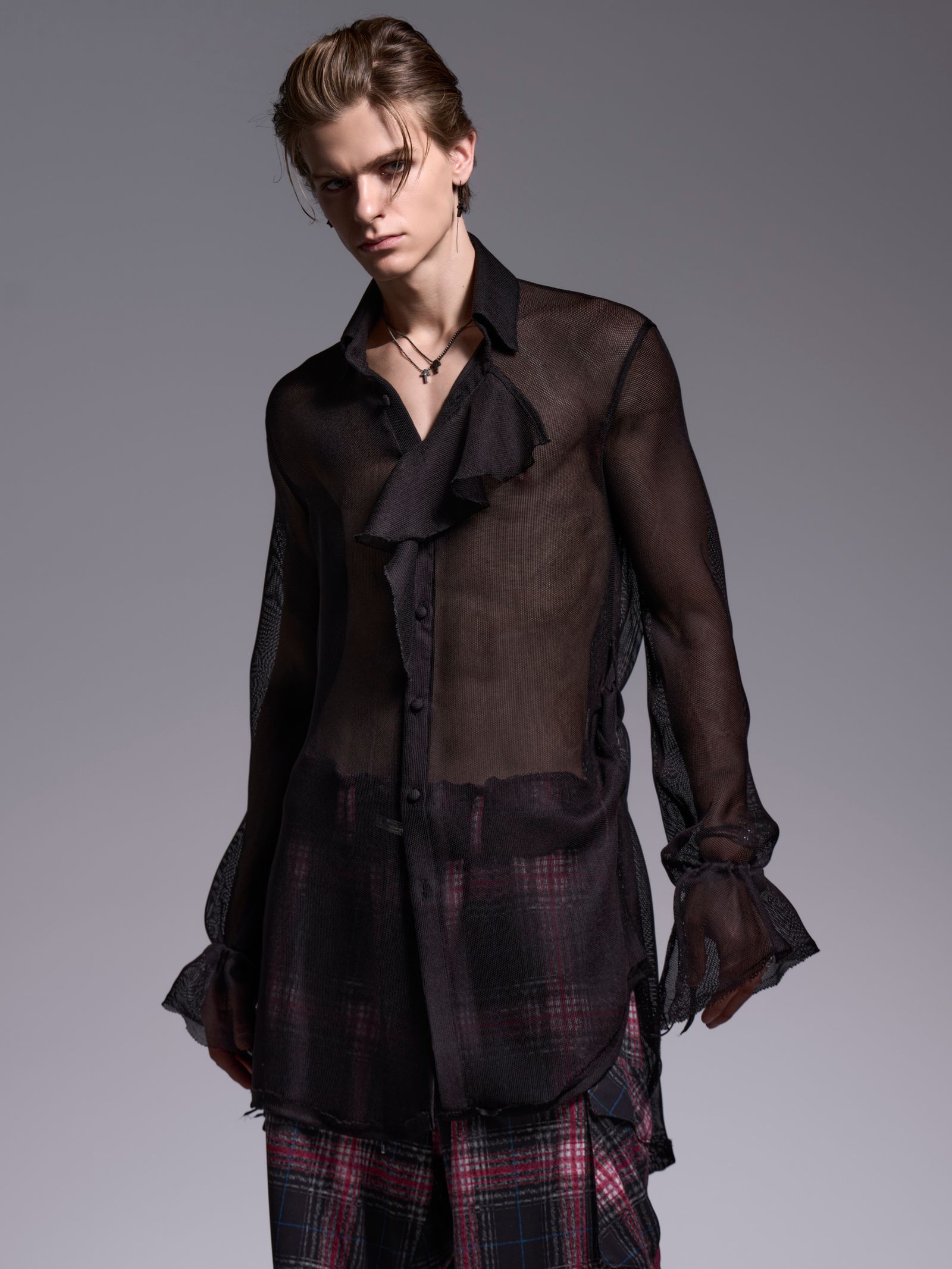 【予約品 1月4日(日) 締切】Gather Sleeve Shirt / ギャザースリーブシャツ / ブラック