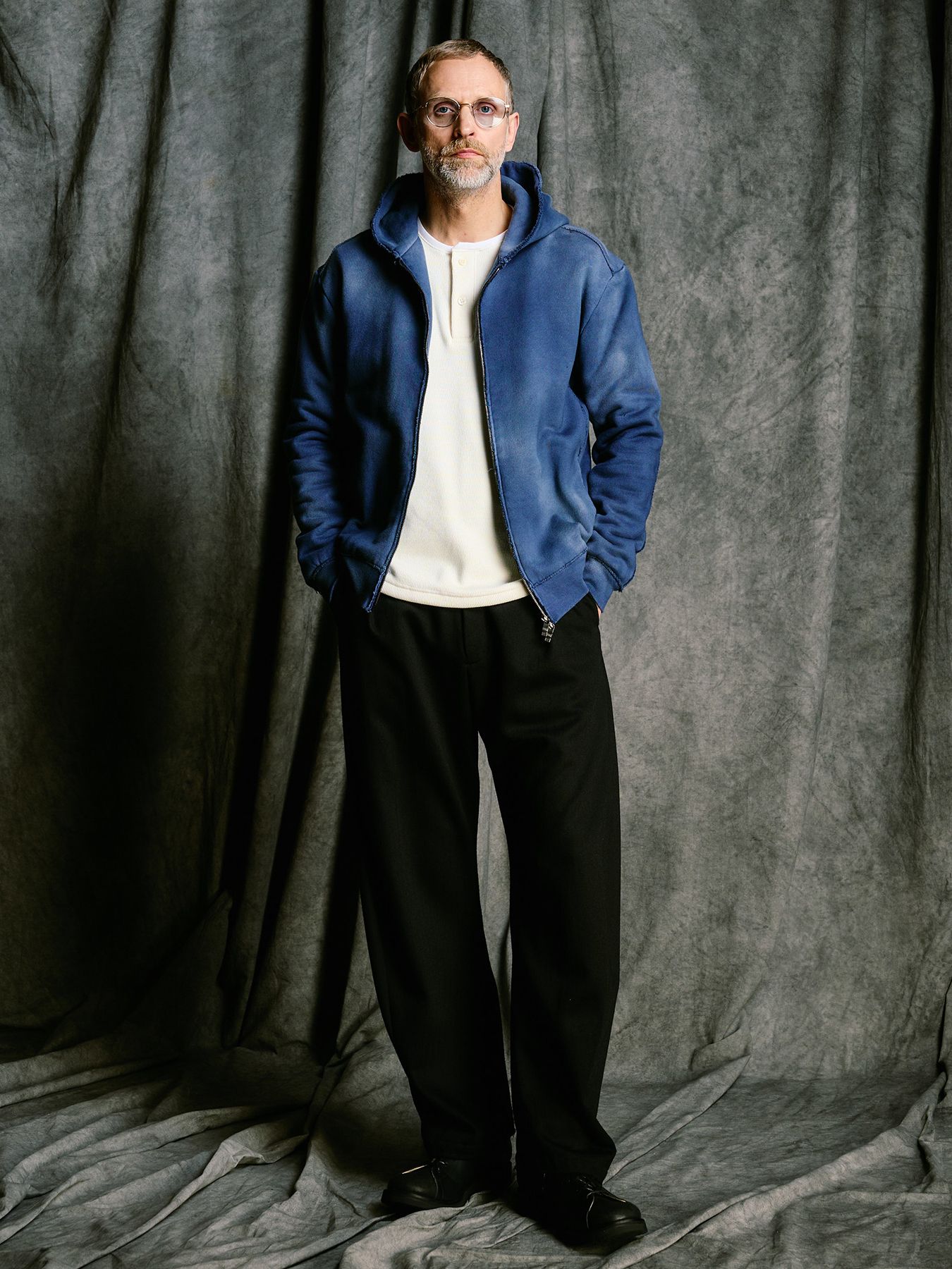 【予約品 4月19日(日) 18時締切】venetian stripe wide banana slacks / ヴェネツィアン ストライプ ワイドバナナスラックス / ブラック