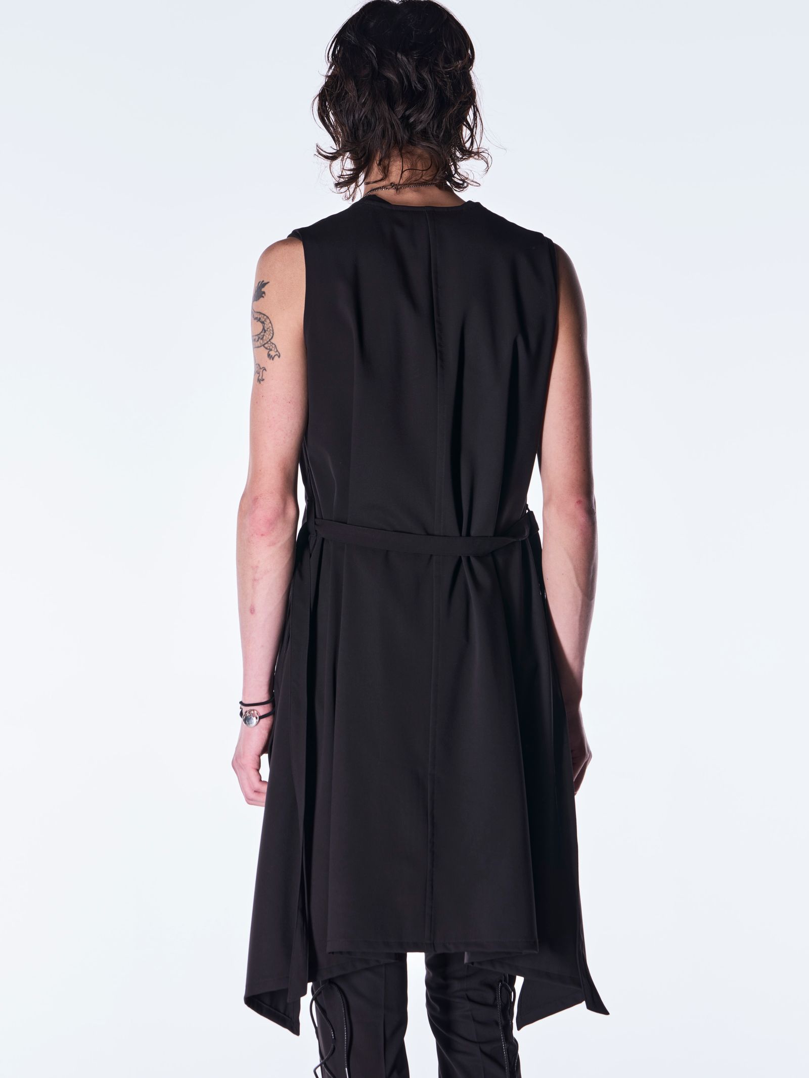 【予約品 6月29日(月) 締切】PE Gabardine Flare Vest / フレアベスト / ブラック