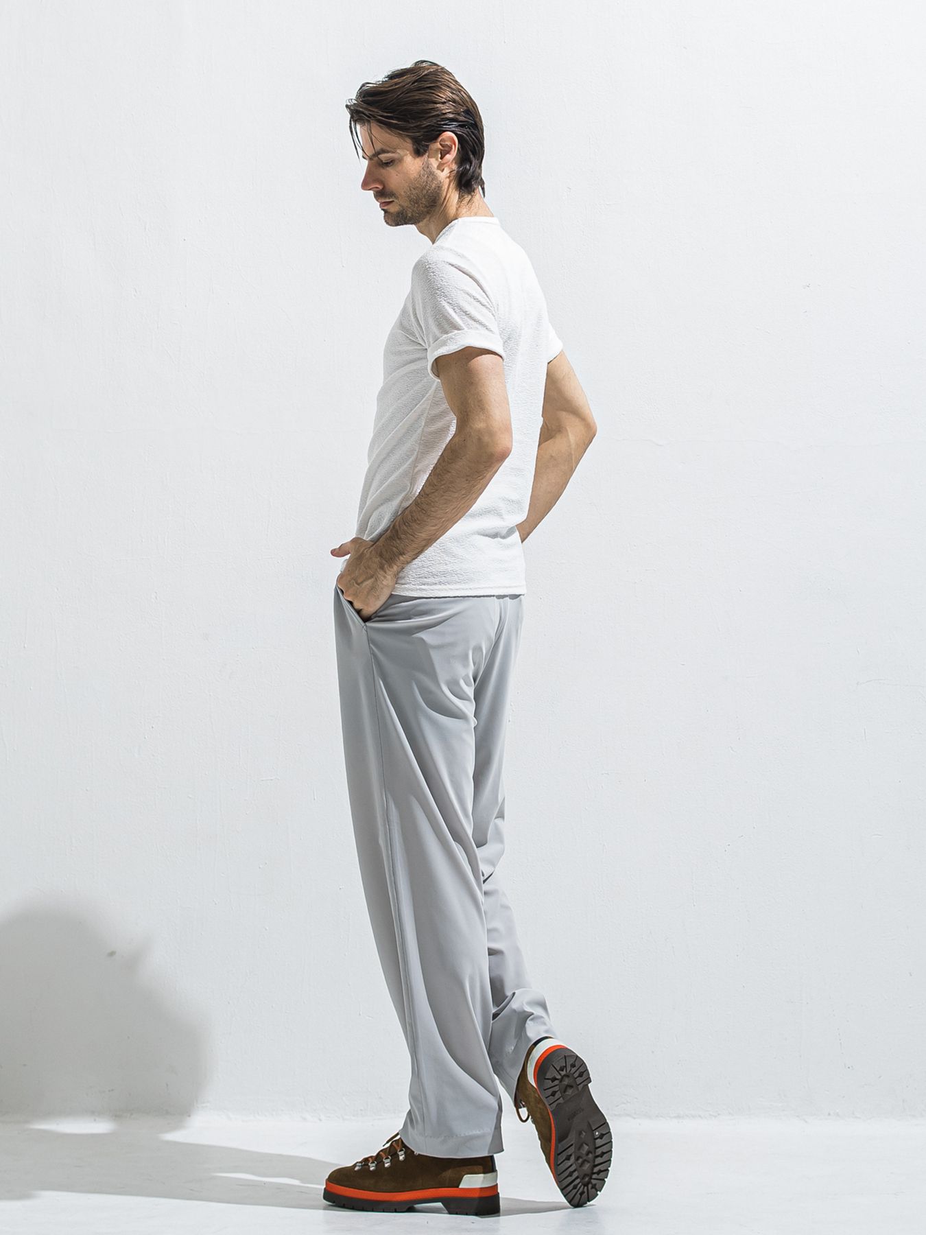 【予約品 2月15日(日) 18:00 締切】PILE ROLL UP TEE / パイルロールアップTシャツ / ホワイト