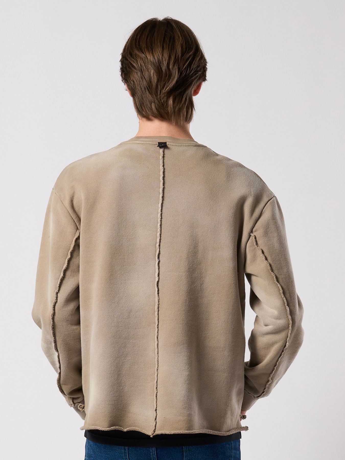 【予約品 4月19日(日) 18時締切】fade cut-off sweatshirt / フェード カットオフ スウェットシャツ / フェードベージュ