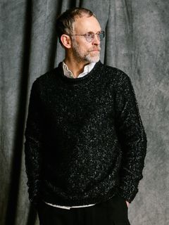 【予約品 4月19日(日) 18時締切】fancy yarn crew-neck knit / クルーネックニット / ブラック