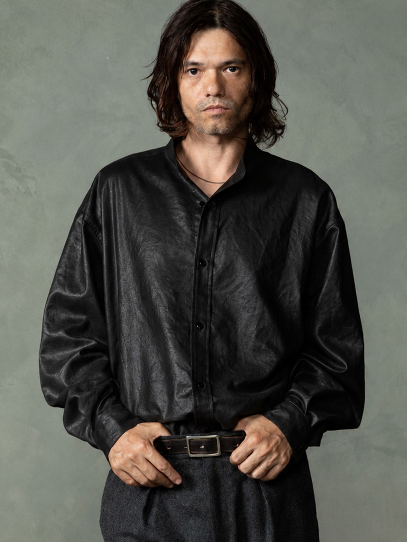 【予約品 7月5日(日) 締切】LUSTER OFFICERSHIRTS / ラスターオフィサーシャツ / ブラック
