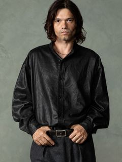 【予約品 7月5日(日) 締切】LUSTER OFFICERSHIRTS / ラスターオフィサーシャツ / ブラック