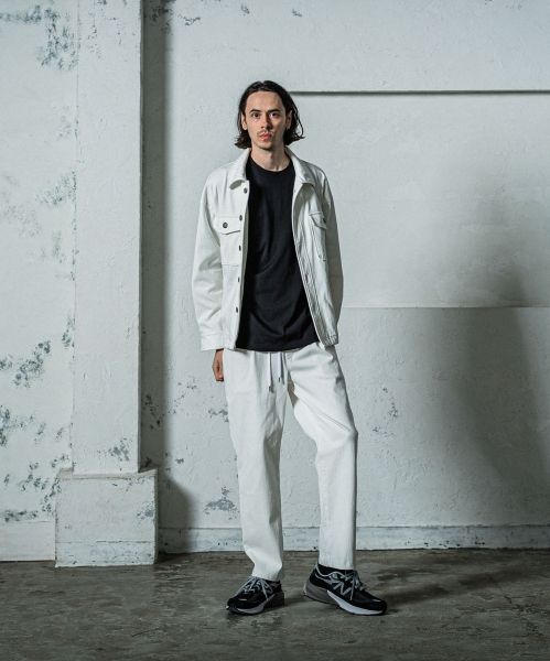 《予約11月17日19時締め》 EX denim jersey  WIDE PT / ワイドパンツ / ホワイト