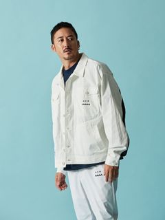 【予約品 10月9日(木) 締切】muta Trucker Jacket / トラッカージャケット / ホワイト【Acanthus × muta MARINE】