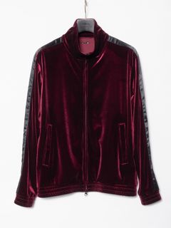 【予約品 4月6日(月) 締切】Stretch Tricot Velour Track Jacket / ストレッチ トリコット ベロア トラック ジャケット / ワイン