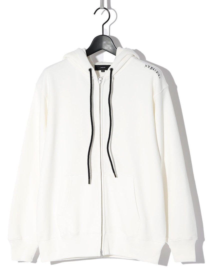 ヘビーウェイト パイル ys mark Zip-up Hoodie / ホワイト 【ys Yuji SUGENO】