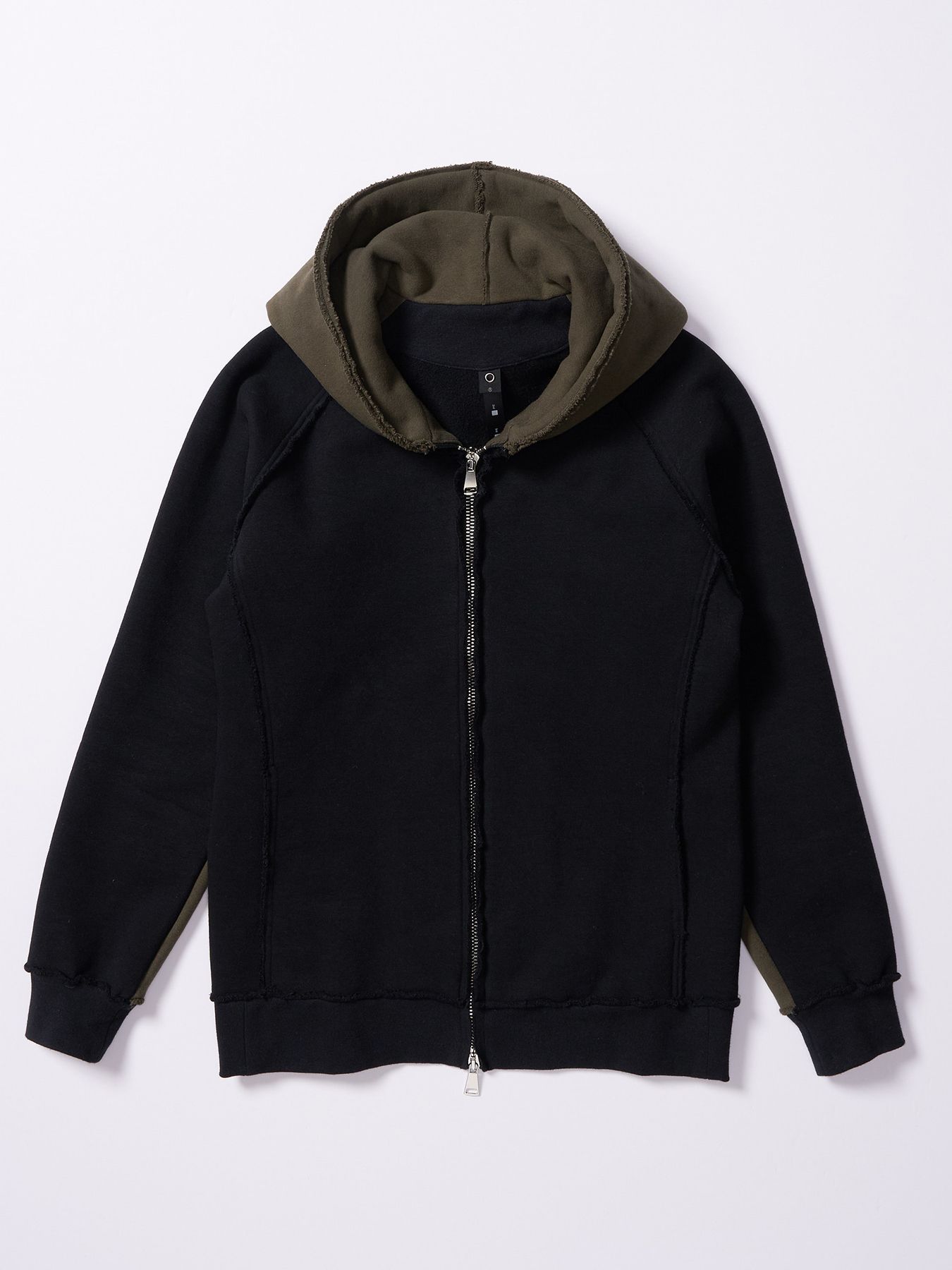 【予約品 4月19日(日) 18時締切】super urake parker / パーカー / ブラック×カーキ