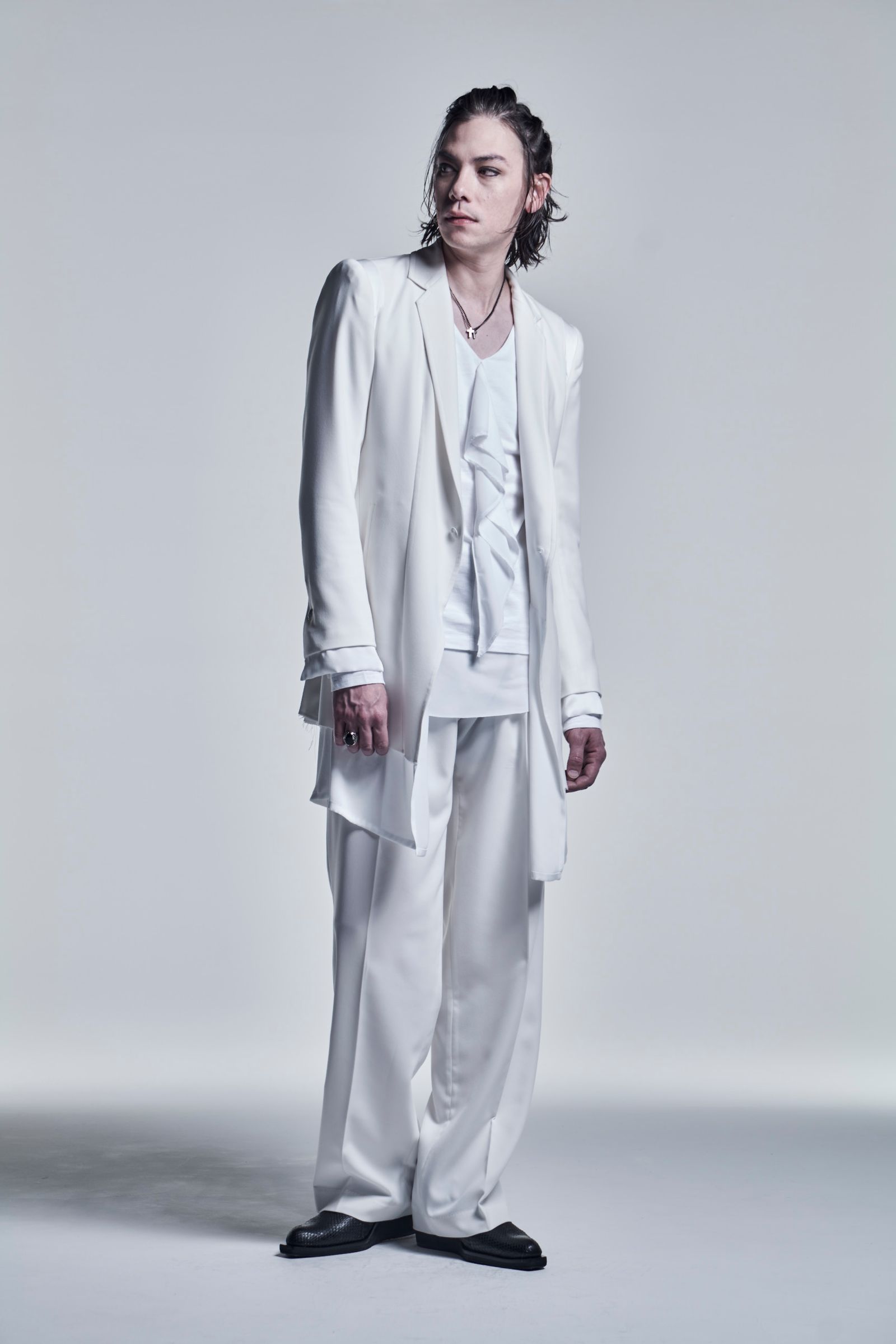 《予約品》 LayeredFrillT-Shirts Jersey / White&White 【kiryuyrik】 6月入荷予定