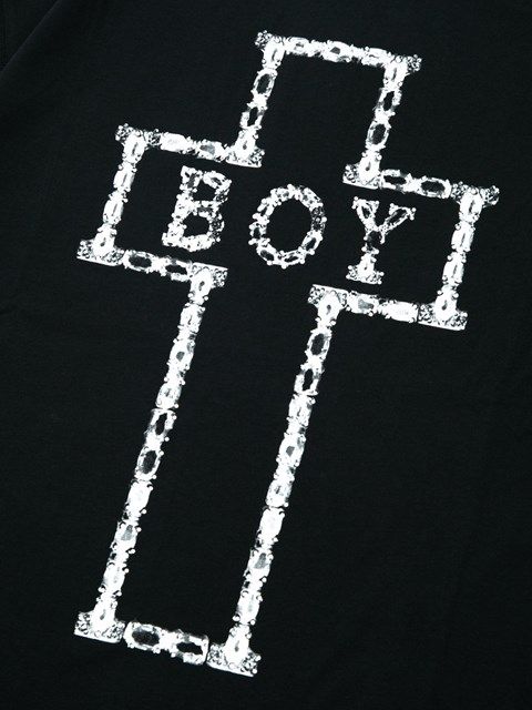 BOY CROSS MOTIF TEE / Tシャツ / ブラック 【BOY LONDON】