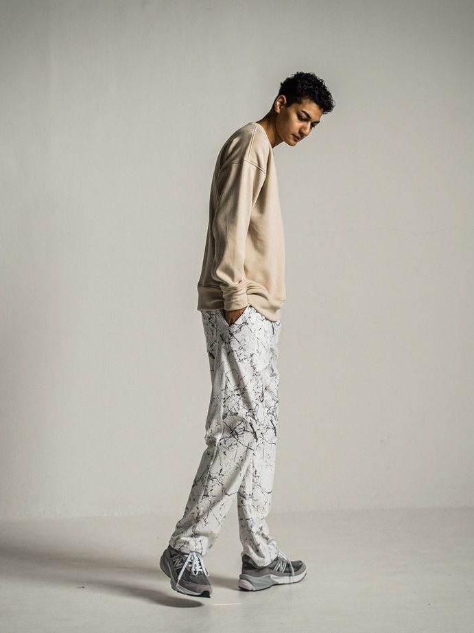 《予約9月1日18時締め》 MELTON WIDE TUCK PANTS  / ワイドタックパンツ / ペイントグレー
