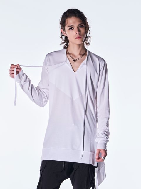 【予約品 6月29日(月) 締切】BEATENJIKU Piping Flare T-Shirt / パイピング フレア Tシャツ / ホワイト
