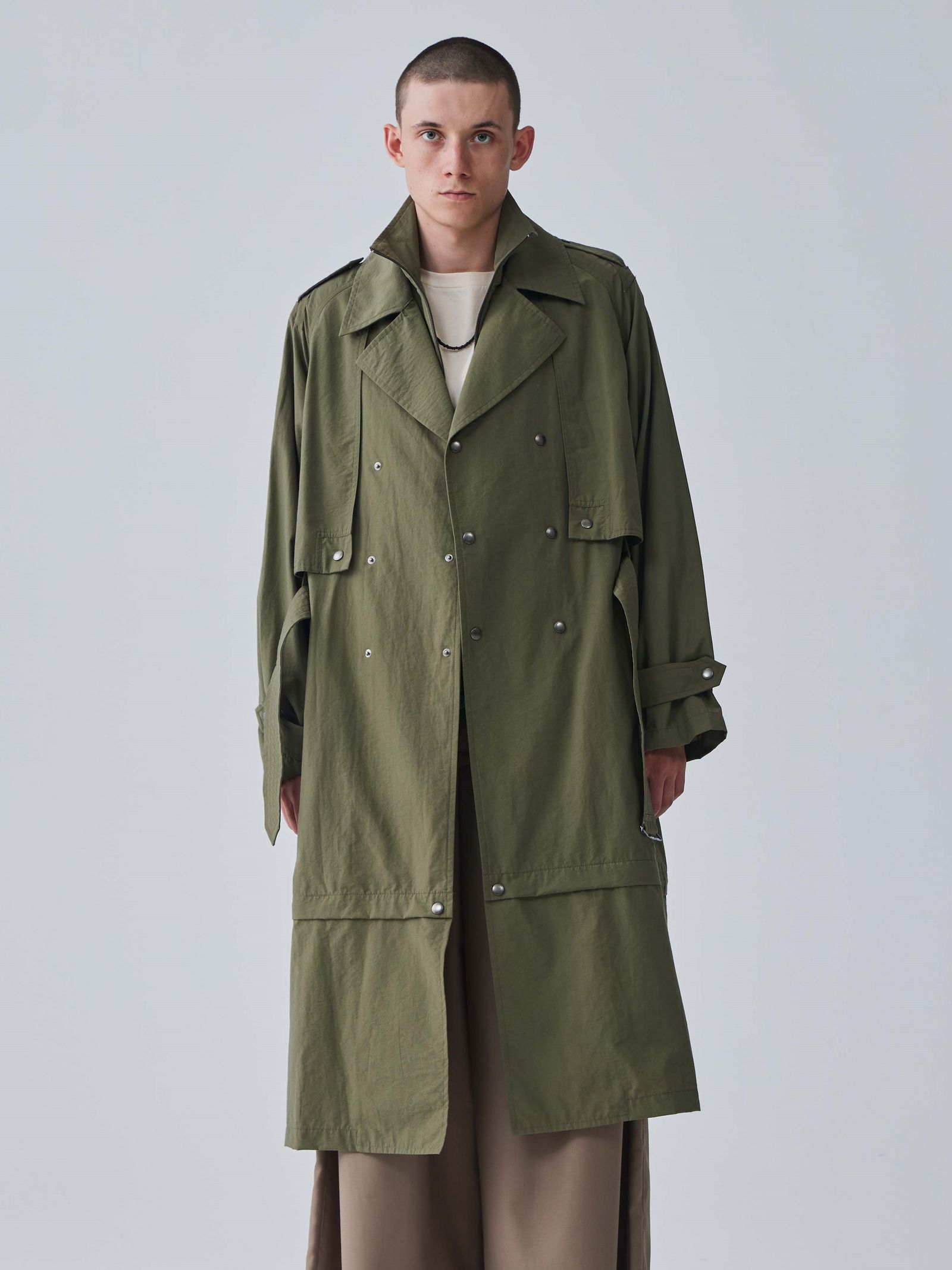 IROQUOIS (イロコイ) トレンチコート LAYERED TRENCH-