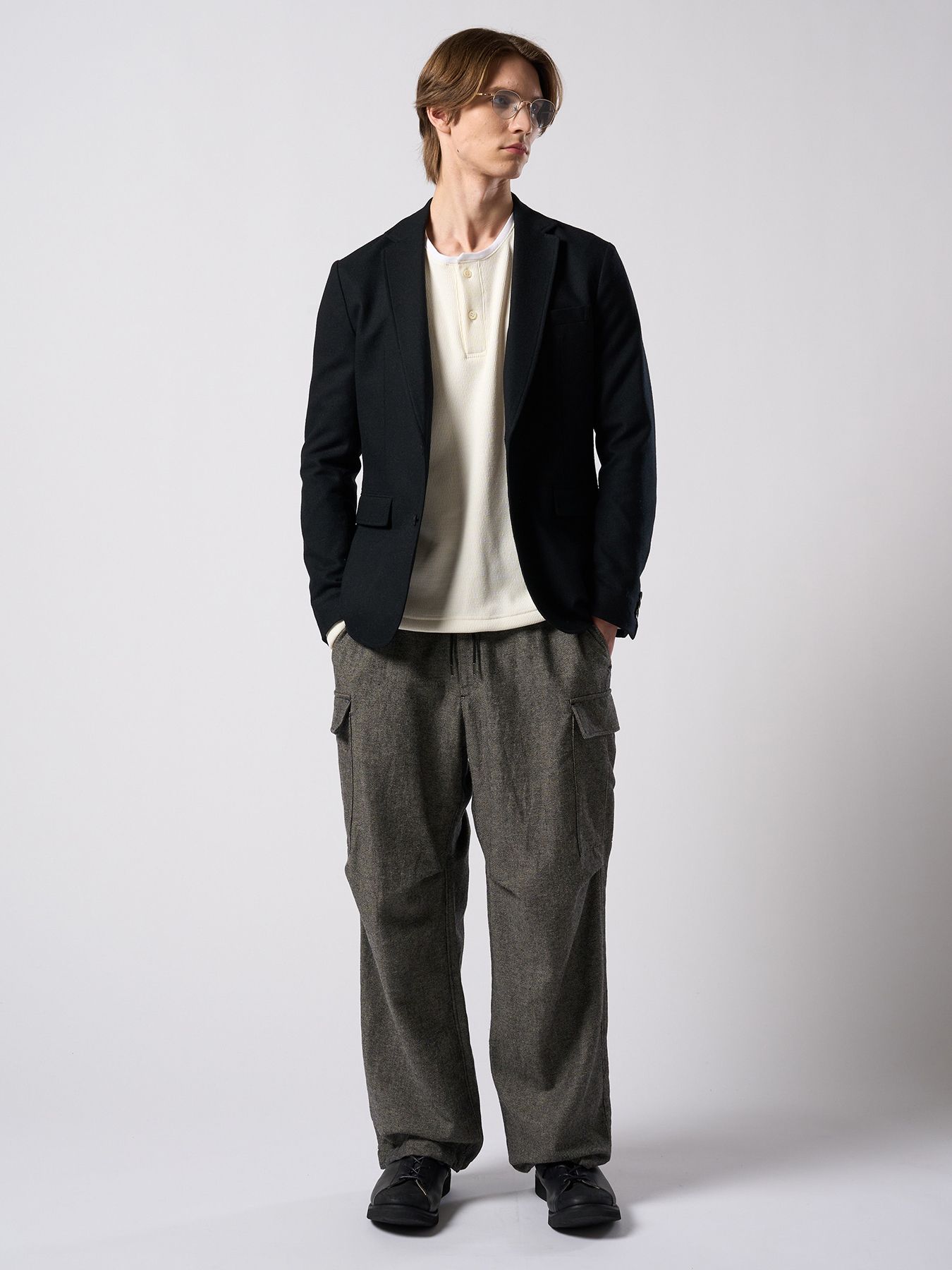 【予約品 4月19日(日) 18時締切】back boa thermal henley L/S / バックボア サーマル ヘンリーネック ロングスリーブ / ホワイト