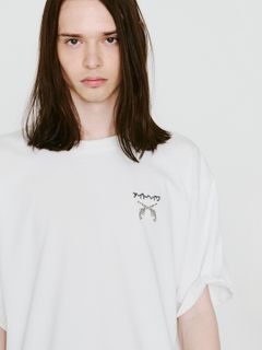 【予約品 8月10日(日) 締切 】アイトヘイワ EMB S/S T / アイトヘイワ Tシャツ / クリスタル 刺繍 ホワイト