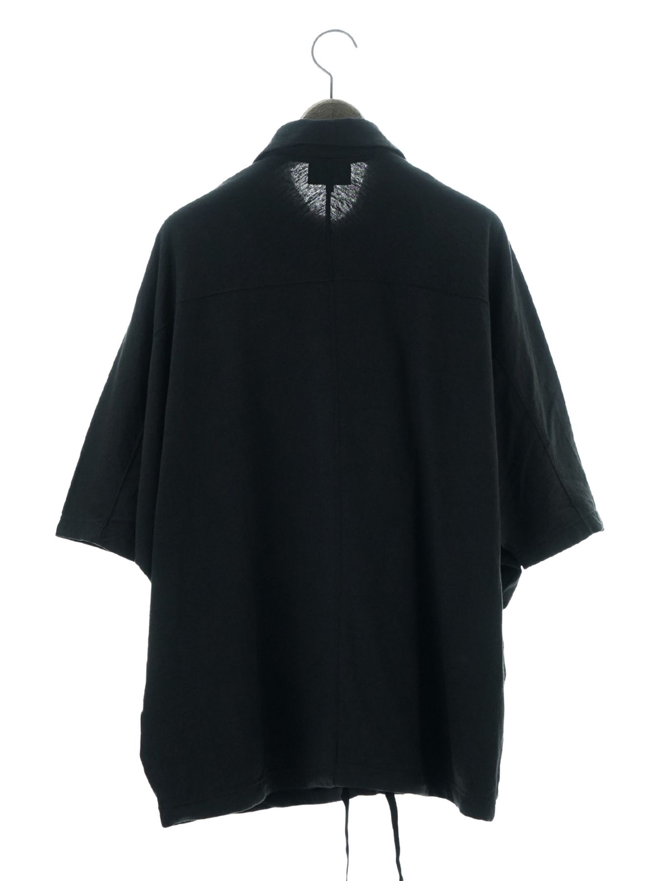 【予約品 11月23日(日) 締切】WINGPOLO / コットンリネン ポロシャツ / BLACK