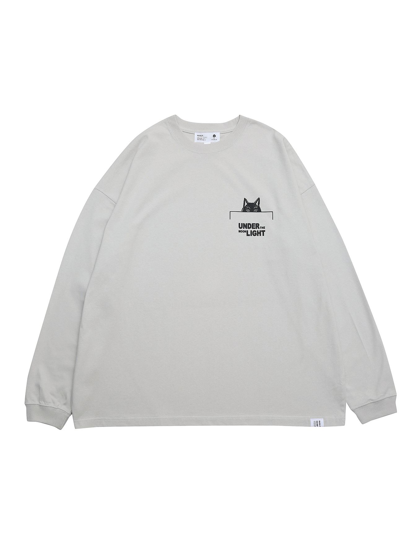 HIDDEN-WOLF TEE / FROST-GRAY【QUOLT】