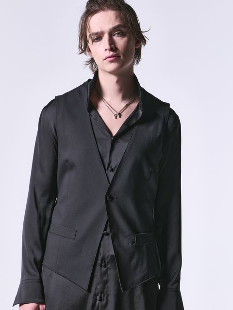 希少　キリュウキリュウ　kiryuyrik ポロシャツ　M 日本製 kiryuyrik - 《予約品》 Opal Shirt / シャツ / ブラック | BRYAN