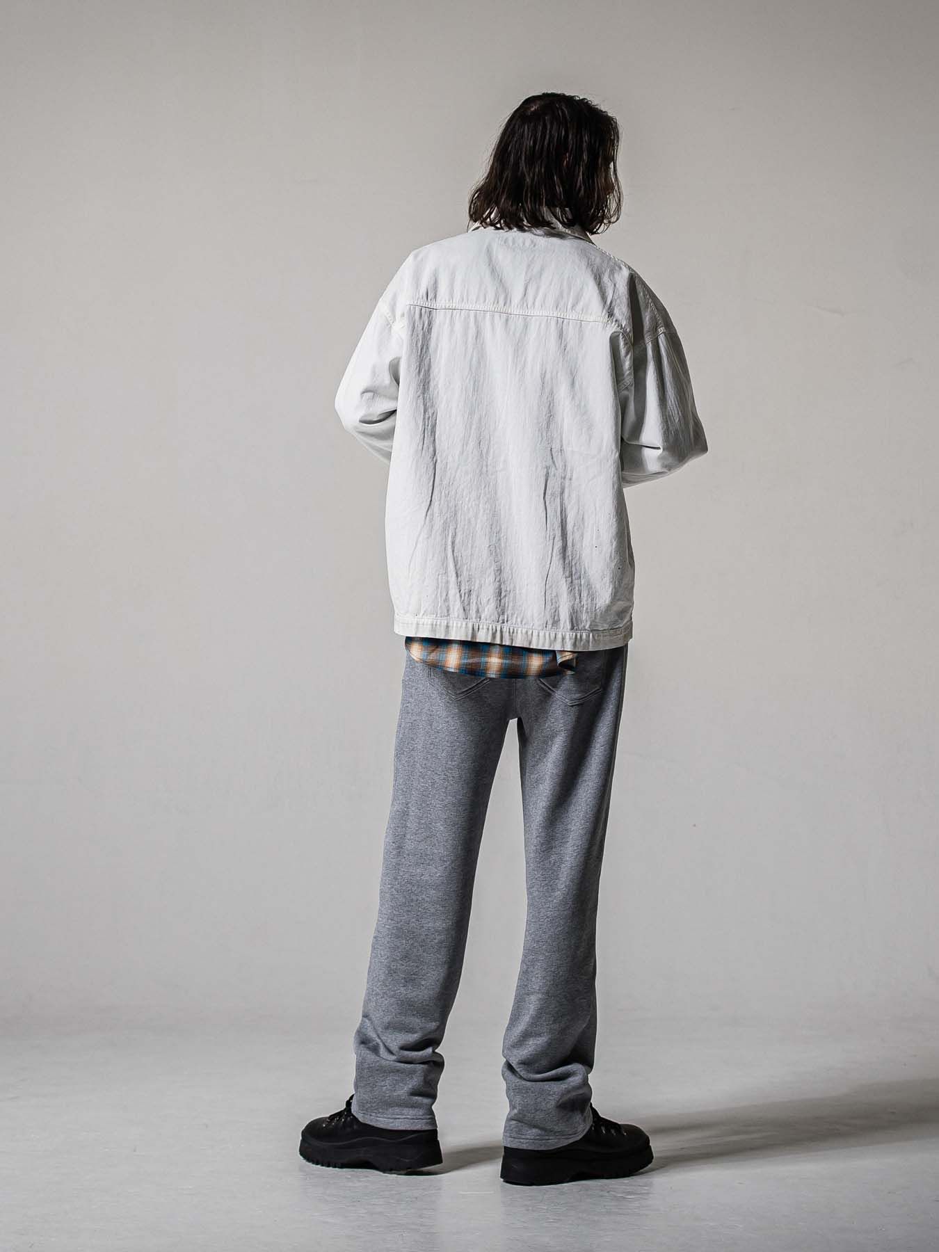 【予約品 11月16日(日) 締切】HF URAKE WIDE TUCK PANTS / 裏毛 セミワイドシルエット ワンタック イージーパンツ / グレー