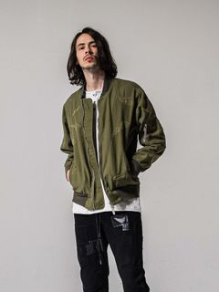 【予約品 11月16日(日) 締切】LIGHT DAVID JACKET / ドロップショルダー フライトジャケット / カーキクラッシュ