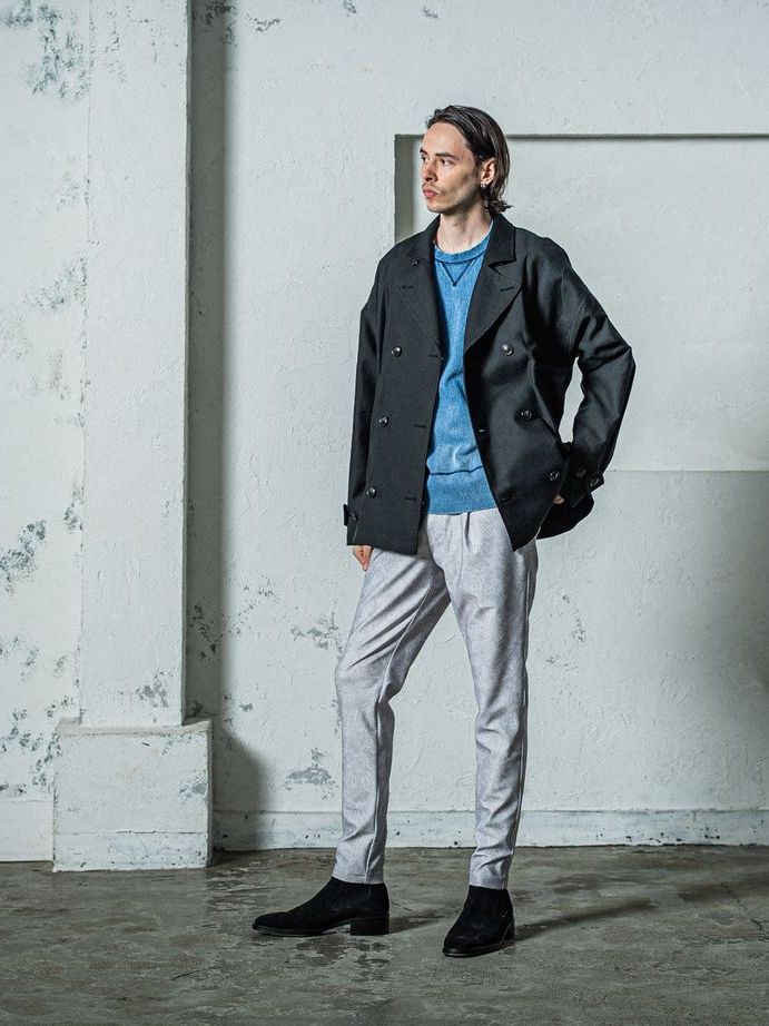 《予約11月17日19時締め》 CHRIS EASY  TUCK PANTS / イージータックパンツ / ペイズリーグレー