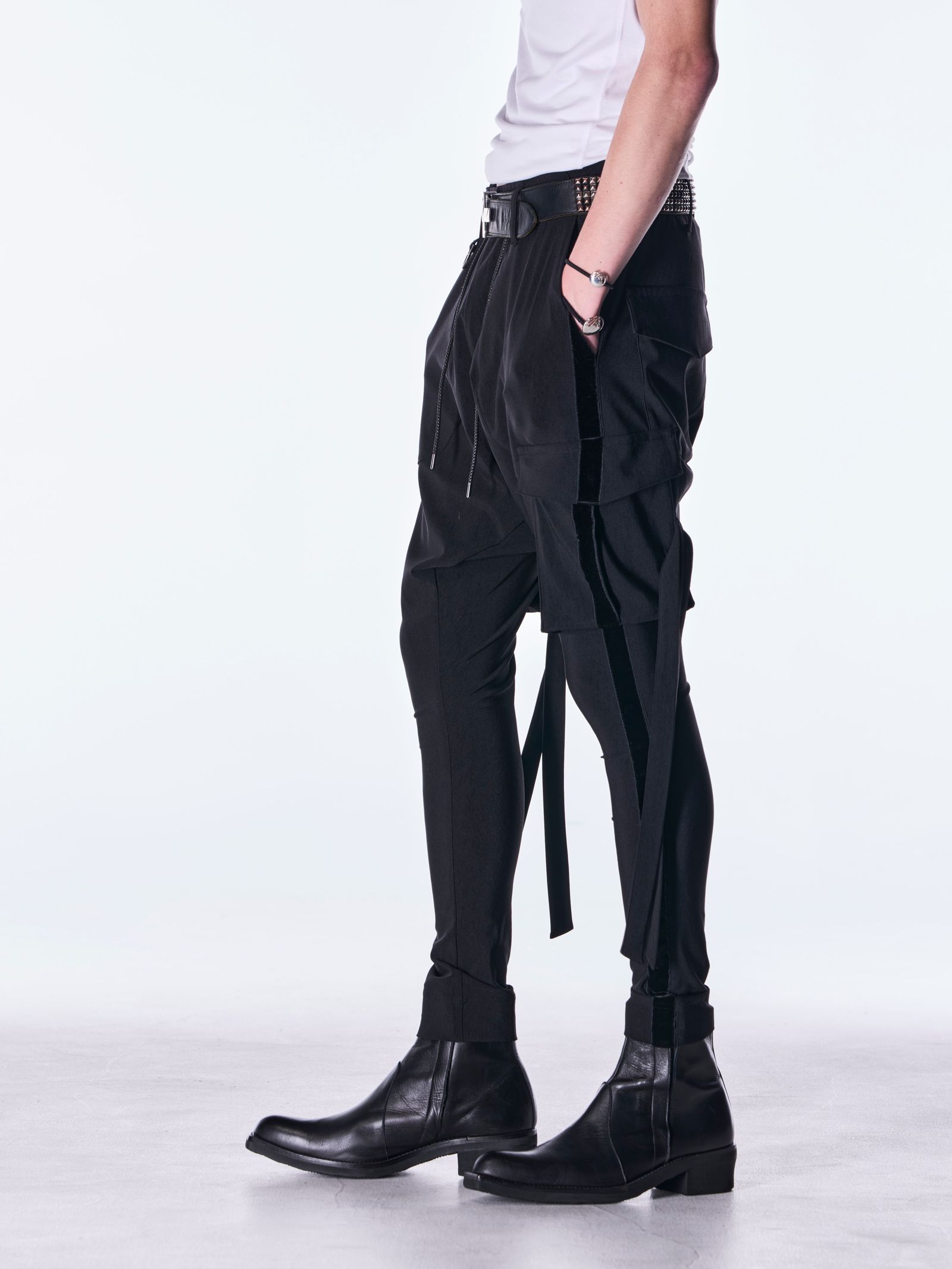 【予約品 6月29日(月) 締切】High Tension Jersey Sarrouel Pants / サルエルパンツ / ブラック
